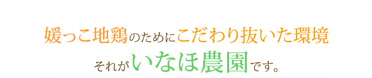 媛っこ地鶏のためにこだわり抜いた環境、それがいなほ農園です。